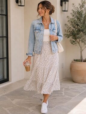 GAP Light Wash Denim Jacket Women’s Medium Tall Oversized Jean Jacket